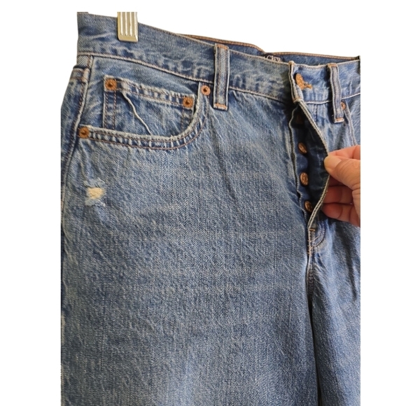 NWT J. Crew Premium Edition High Rise Straight Jeans Rigid Denim 27 Button Fly - Picture 5 of 10